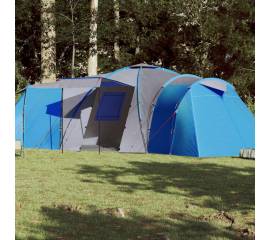 Cort camping 12 persoane, albastru, 840x720x200 cm, tafta 185t