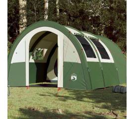 Cort de camping 4 persoane, verde, 483x340x193 cm, tafta 185t