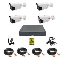 Kit rovision complet 4 camere supraveghere exterior full hd 40 metri ir 1080p