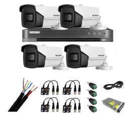Kit supraveghere video 4 camere 8mp 4 in 1 ir 60m, dvr 4 canale 4k 8mp, accesorii