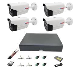 Sistem complet 4 camere supraveghere video full hd rovision oem hikvision accesorii si hard