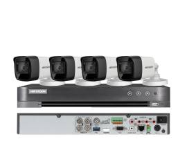 Sistem supraveghere hikvision 4 camere 4 in 1, 8mp, lentila 2.8mm, ir 30m, dvr 4 canale 4k 8mp