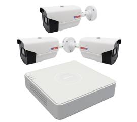 Sistem supraveghere video 3 camere rovision2mp22 oem hikvision, 2mp full hd, lentila 2.8mm, ir 40m, dvr 4 canale 1080p lite