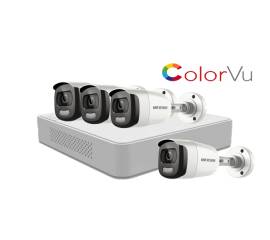 Sistem supraveghere video hikvision 4 camere 2mp  colorvu fulltime full hd
