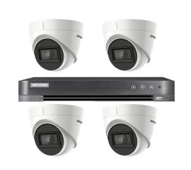 Sistem supraveghere video hikvision 4 camere interior 4 in 1, 8mp, lentila 2.8, ir 60m, dvr 4 canale 4k 8mp