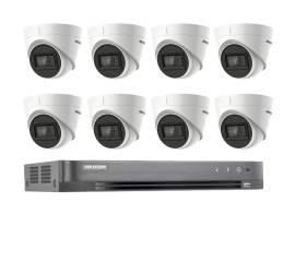 Sistem supraveghere video hikvision 8 camere 4 in 1 8mp ir 60m, dvr 8 canale 4k