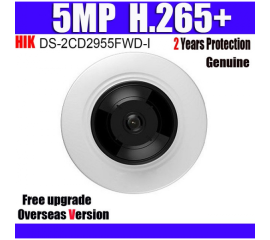 Camera supraveghere ip dome hikvision ds-2cd2955fwd-i, 5 mp, ir 8 m, 1.05 mm fisheye