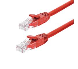 Patch cord gigabit, utp, cat6, 0.25m, rosu - asytech networking tsy-pc-utp6-025m-r