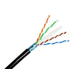 Cablu cat6 ftp ecranat 0.5mm 24awg cupru solid rola 100m