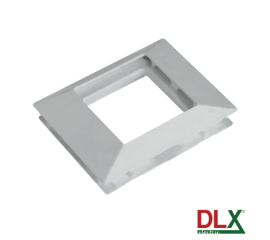 Rama alba simpla pentru aparataj 45x45 mm (2 module) - dlx
