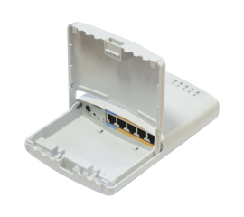 Router powerbox de exterior, 5 x fast ethernet, 4 x poe, routeros l4 - mikrotik rb750p-pbr2