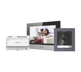 Kit videointerfon ip 7inch'conectare 2 fire - hikvision ds-kis702