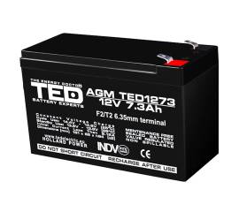Acumulator agm vrla 12v 7,3a dimensiuni 151mm x 65mm x h 95mm f2 ted battery expert holland ted003249 (5)