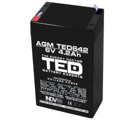 Acumulator agm vrla 6v 4,2a dimensiuni 70mm x 48mm x h 101mm f1 ted battery expert holland ted002914 (20)