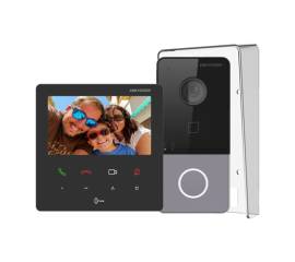 Kit videointerfon pentru 1 familie wi-fi 2.4ghz monitor 4.3 inch - hikvision ds-kis606-p