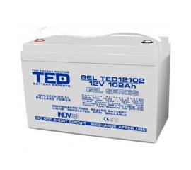 Acumulator agm vrla 12v 102a gel deep cycle 328mm x 172mm x h 214mm f12 m8 ted battery expert holland ted003492 (1)