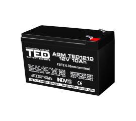 Acumulator agm vrla 12v 10a dimensiuni 151mm x 65mm x h 95mm f2 ted battery expert holland ted002730 (5)