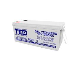Acumulator agm vrla 12v 260a gel deep cycle 520mm x 268mm x h 220mm m8 ted battery expert holland ted003539 (1)