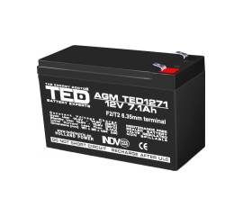 Acumulator agm vrla 12v 7,1a dimensiuni 151mm x 65mm x h 95mm f2 ted battery expert holland ted003225 (5)