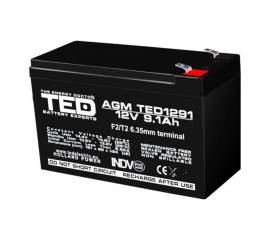 Acumulator agm vrla 12v 9,1a dimensiuni 151mm x 65mm x h 95mm f2 ted battery expert holland ted003263 (5)