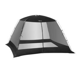 Cort camping/plaja, plasa, 4-6 persoane, cu geanta, negru, 300x300x200 cm