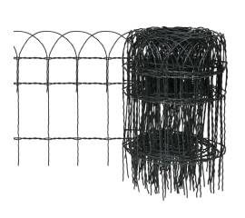 Gard delimitare grădină fier vopsit electrostatic 10 x 0,4 m