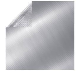 Prelată piscină, argintiu, 488x244 cm, pe