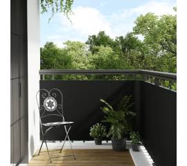 Paravan pentru balcon, negru, 300x100 cm, poliratan
