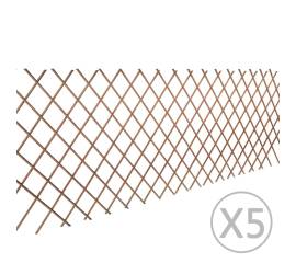 Gard cu zăbrele, 5 buc.,180 x 90 cm, salcie