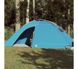 Cort de camping pentru 8 persoane, albastru, impermeabil