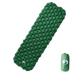Saltea gonflabilă de camping, 1 persoană, verde, 190x58x6 cm
