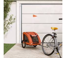 Remorcă de bicicletă animale companie, portocaliu, oxford/fier