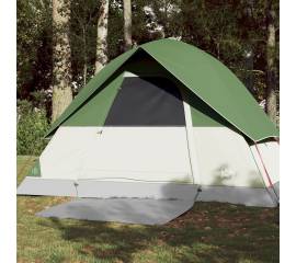Cort de camping cupolă pentru 3 persoane, verde, impermeabil