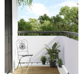 Paravan balcon alb 300x80 cm poly rattan