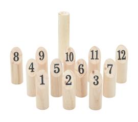 Kubb set jocuri cu numere 13 piese geantă de transport lemn masiv pin