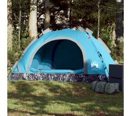 Cort de camping pentru 2 persoane, setare rapidă, albastru