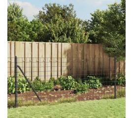 Gard plasă de sârmă cu bordură, antracit, 1,1x10 m