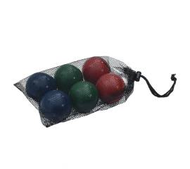 Set mingi de bocce 8 piese geantă de transport lemn masiv pin