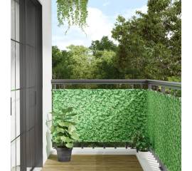 Paravan de grădină cu aspect de plantă, verde, 800x75 cm pvc
