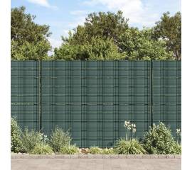 Paravane de grădină, 10 buc., verde, 252,5x19 cm, pvc
