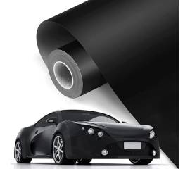 Folie auto pentru colantare integrala, Termoplastica, cu tehnologie "BUBBLE FREE", culoare Negru, finisaj Mat, dimensiune 3,0m x 1,52m
