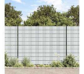 Paravane de grădină, 10 buc., gri deschis, 252,5x19 cm, pvc