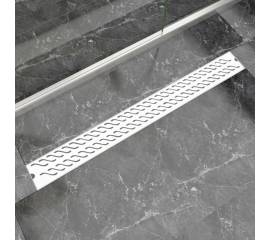 Rigolă duș liniară, model ondulat, oțel inoxidabil, 1030x140 mm
