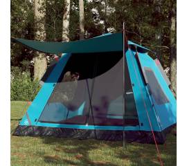 Cort de camping cupolă 5 persoane, setare rapidă, albastru