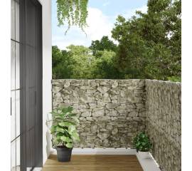 Paravan de grădină cu aspect de piatră, 500x120 cm pvc
