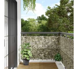 Paravan de grădină cu aspect de piatră, 500x90 cm pvc