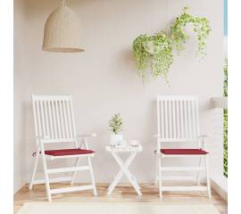 Perne scaune grădină 2 buc. roșu vin 40x40x3 cm țesătură oxford