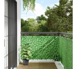 Paravan de grădină cu aspect de plantă, verde, 800x90 cm, pvc