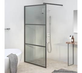 Paravan duș walk-in negru 115x195 cm sticlă esg culoare închisă