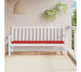 Pernă de bancă de grădină, roșu, 200x50x3 cm, textil oxford